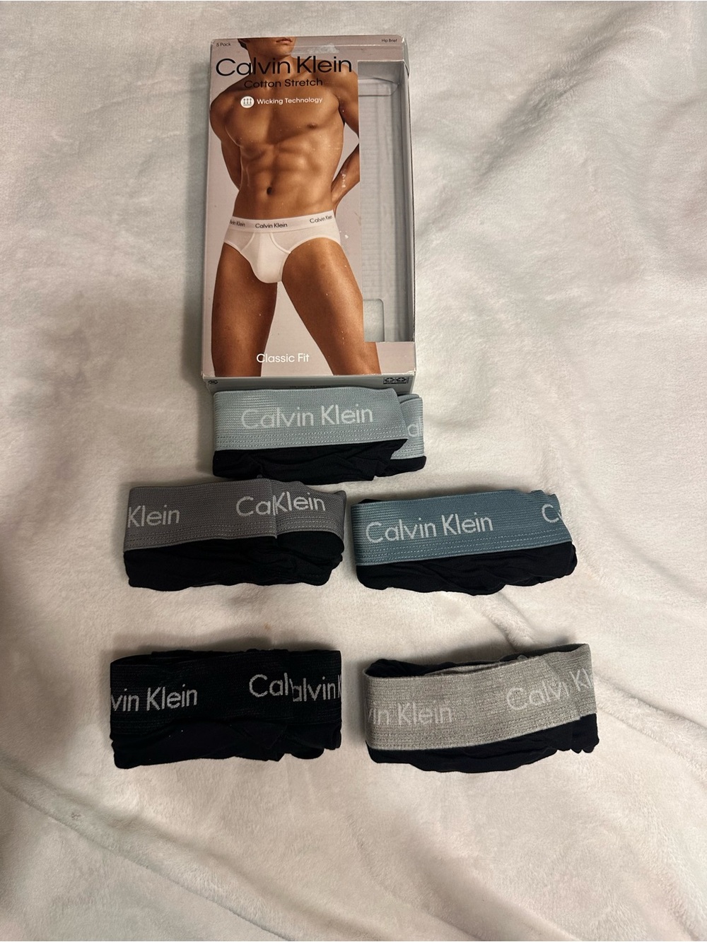 Calvin Klein Brief Men’s Cotton Stretch 5-Pack Black Hip Brief New Sz XL